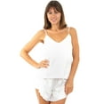thumbnail image 1 of Belle's Design Women's Sexy Plain Satin Silk Cami Shorts set 2 Piece Pajama Bridal Lingerie Sleepwear, 1 of 14