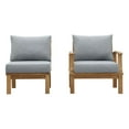 thumbnail image 2 of Modway Marina 2 Piece Outdoor Patio Teak Set in Natural Gray, 2 of 6