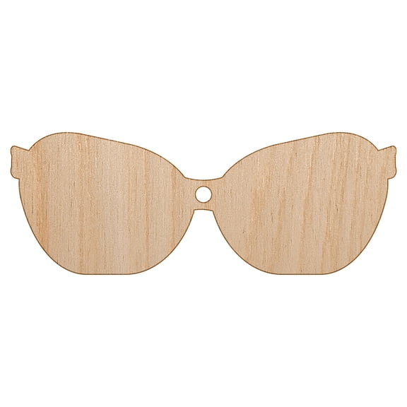 Sunglasses Shades Solid Wood Holiday Christmas Tree Ornament Unfinished DIY Pre-Drilled Craft