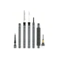 thumbnail image 2 of Walking Stick Multifunctional Hiking Stick Outdoor Camping Aluminum Alloy Crutch Multi Purpose Emergency Tool Survival Stick Black, 2 of 5