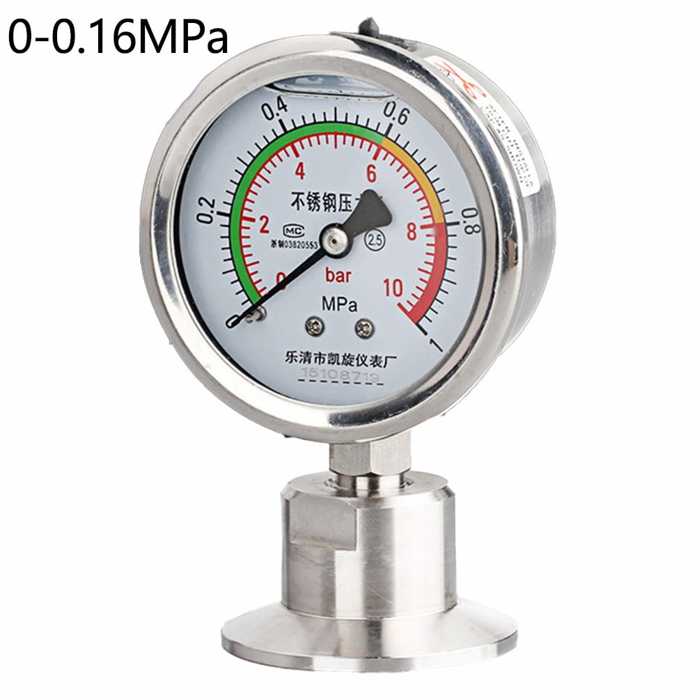 Manometer 1.5inch（50.5mm）OD Tri Clamp Membrane Pressure GaugeSS304