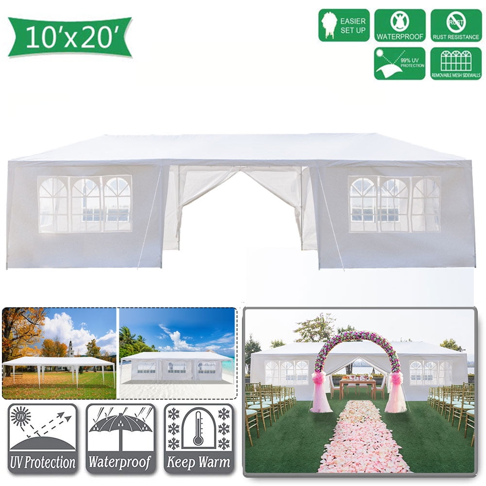 Kepooman 10'x 20'Canopy Tents with 8 Removable Sidewalls, Waterproof Folding Canopy Wedding Tent for Party Beach Commercial Event Gazebo Pavilion BBQ