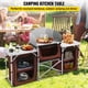 thumbnail image 2 of VEVOR Cocina portátil de Camping para Actividades al Aire Libre, Parabrisas y Organizador de Almacenamiento, Mesa de Cocina Plegable de Aluminio, Ligera, fácil de Instalar, marrón VEVOR Lightweight Aluminum Folding Cook Table, 2 of 9