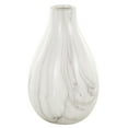 thumbnail image 5 of DecMode 4"W, 8"H Marble Inspired White Ceramic Vase with Varying Shapes, Set of 3, 5 of 9