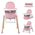 thumbnail image 2 of Bebbly Silla Alta para Bebé con Patas de Madera Antiderrapante Asiento Ergonómico con Charola y Arnés de Seguridad Ideal para Comer o Jugar Niños y Niñas desde 6 Meses Moderna y Fácil de Limpiar, 2 of 8