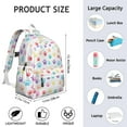 thumbnail image 6 of Colorful Dog Paw Footprint Backpack for School,Cute School Bag,Schoolbag with Adjustable Shoulder Straps & Padded Back,13.4"x11"x4.7", 6 of 6