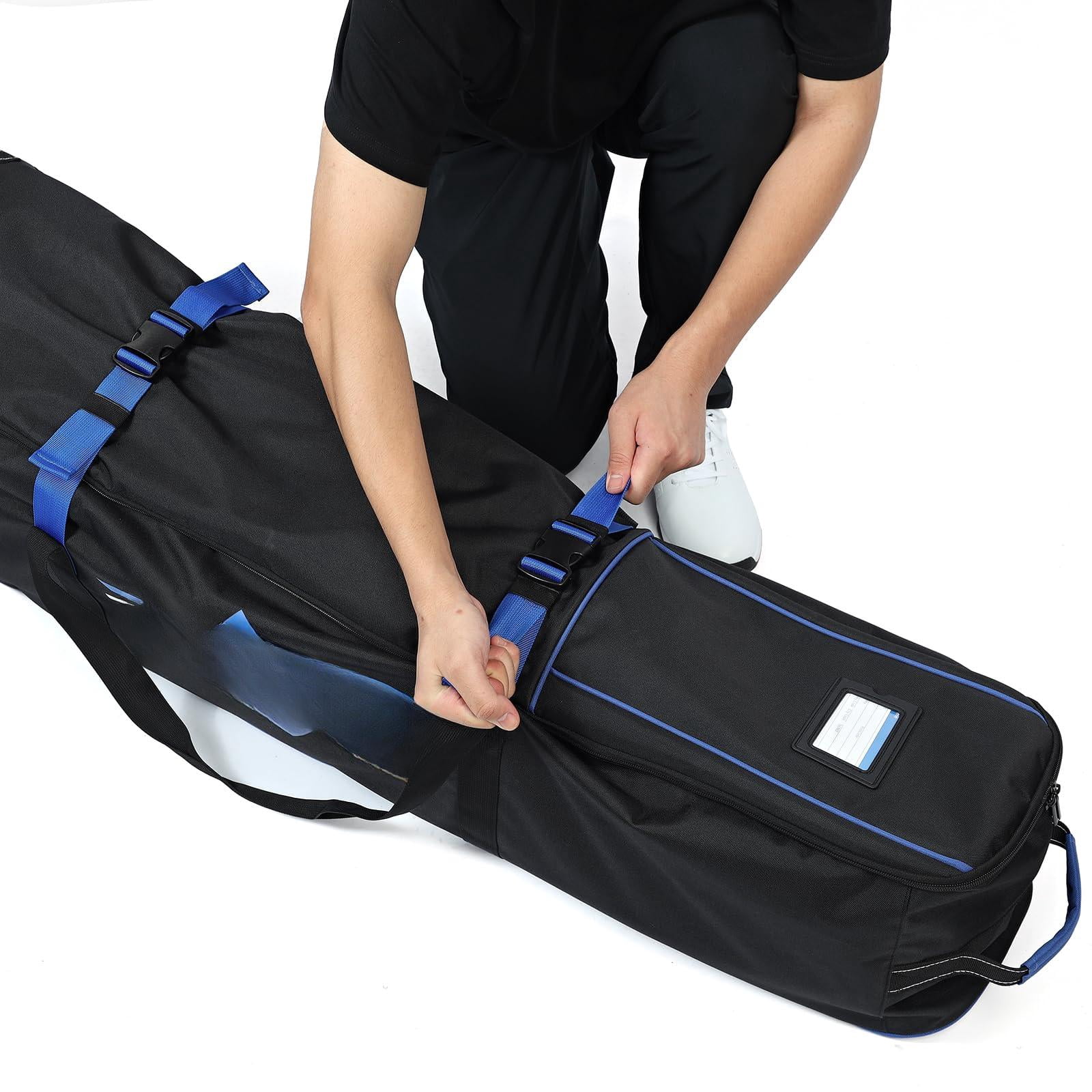 Golf Travel Bag  Full-open Protective & Wheeled Airline-approved Case For Clubs Cart&standbag Soft-sided Waterproof Cover Made Of Heavy Duty Oxford