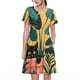 thumbnail image 1 of Disketp Cat Hiding In Potted Plants para Vestido de Manga Corta para Mujeres, Vestidos de Verano para Mujeres, Casual y Holgado para la Playa, 1 of 6