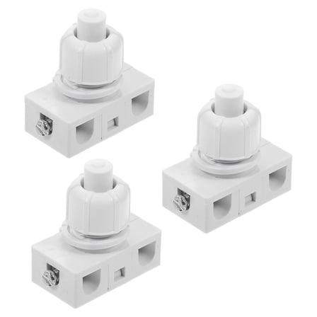 HOMEMAXS  3 Pcs Household Push Button Press Dimmer Switch Black Light