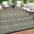 thumbnail image 6 of GlowSol 9'x18' Outdoor Rug for Patio Clearance Waterproof Reversible Plastic Camping Rugs for Rv Porch Deck Camper Balcony Backyard, Black Brown, 6 of 6