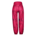 thumbnail image 6 of Hpapadks Casual Pants for Women Hippie Boho Yoga Harem Pant Lounge Beach Trousers Slacks for Women Hot Pink L, 6 of 7
