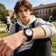 thumbnail image 5 of Reloj de pulsera de cuarzo analógico con movimiento silencioso, impermeable, estilo deportivo casual, unisex para estudiantes, chicos y chicas adolescentes., 5 of 9