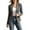 Gray, variant on Women’s Short Faux Suede Jacket Tailored Fit Notch Lapel Button Closure Structured Coat Khaki XL