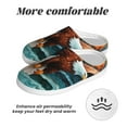 thumbnail image 6 of Daiia Textured Bald Eagle Print Women’s Fuzzy Slippers Memory Foam Lightweight House Shoes Cozy Loafer Flannel House Shoes-35/36, 6 of 7
