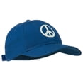 thumbnail image 5 of Peace Symbol Embroidered Cotton Twill Cap - Royal OSFM, 5 of 5