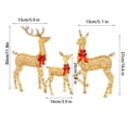 thumbnail image 4 of Yhmxh 3-Piece Pre-Lit Christmas Reindeer Family Set, 2D Warm White Lighted Christmas Decorations Outdoor, Waterproof Christmas Deer Decor for Yard Patio Lawn Garden Party, 4 of 5
