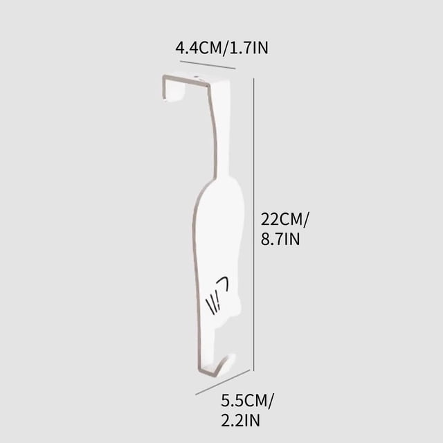 Birdeem Hanger and Storage Rack Behind the Door No Punching Kitchen Cabinet Door Wall Mounted Clothes Rack for Storing Clothes Hats Keys