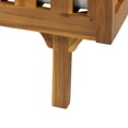 thumbnail image 5 of Christopher Knight Home 2 Piece Wood Outdoor Daybed with Cushion and Round Coffee Table, Light Gray Cushion, 5 of 13