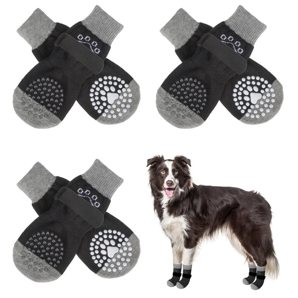 Calcetines para perros SCENEREAL de goma antideslizante para pavimento frío/calor