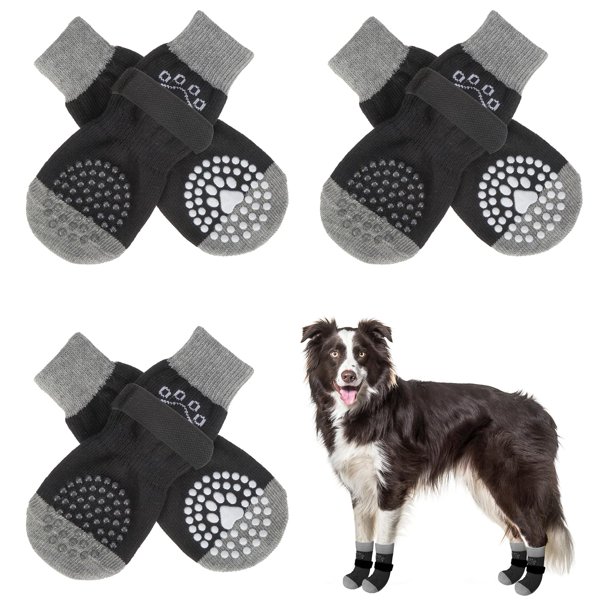 Calcetines para perros SCENEREAL de goma antideslizante para pavimento frío/calor