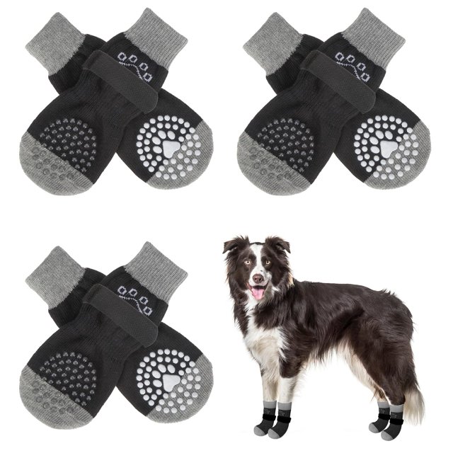 Calcetines para perros SCENEREAL de goma antideslizante para pavimento frío/calor