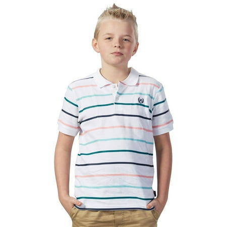 - Leo&Lily Boys Short Sleeve Casual Cotton Stripes Rugby Polo Shirts