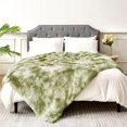 thumbnail image 2 of Woeilo Fuzzy Faux Fur Bed Blanket Twin Size, Reversible Shaggy Sherpa Fleece Blankets,Fluffy Plush Warm Throws for Couch, Bed, 60X80 Inches Olive Green, 2 of 5