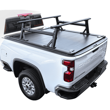 Syneticusa Aluminum Retractable Tonneau Cover Rack for 2020-2024 Silverado/Sierra 6'8" Bed