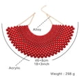 thumbnail image 5 of Amaiiu Alloy Woman Necklace Portable Beaded Replacement Hanging Solid Color Wedding Photography Ladies Collar Jewelry Decor Gift Blue, 5 of 9