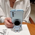 thumbnail image 2 of for Samsung Galaxy A54 5G 6.6” Phone Case with Luxury Plating Cute Cartoon Astronaut Stand Holder Case with Side Cute Small Heart Pattern Soft Shockproof Kickstand Bumper Cover (Pink), 2 of 11