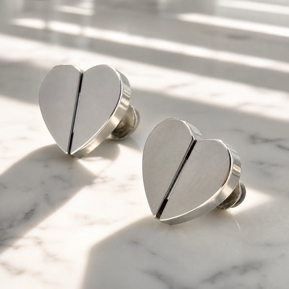 Magnetic Curtain Tiebacks, Heart Shape Curtain Holdbacks With Strong Magnets No Drill Installation Decorative Curtain Clips, Window Drapery Accessories for Bedroom Living Room Apartment