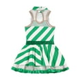 thumbnail image 6 of iiniim Christmas Girls Striped Sequins Lyrical Ballet Leotard Dance Tutu Dress Green 6, 6 of 7