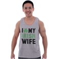 thumbnail image 4 of St Patricks Day I Love My Irish Wife Mens Big & Tall Graphic Tank Top Brisco Brands 3X, 4 of 5