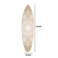 thumbnail image 5 of Benjara Wooden Surfboard Wall Art with Medallion Print- Brown and White, 5 of 6