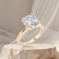 thumbnail image 2 of Bling Craft Solitaire Moissanite Engagement Ring for Women 14K Rose Gold Plated 2.5CT 8.7MM Round Cut D Color VVS1 Clarity 925 Sterling Silver Wedding Promise Rings Size 5, 2 of 6