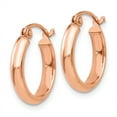 thumbnail image 2 of Primal Gold 14 Karat Rose Gold Hoop Earrings, 2 of 5