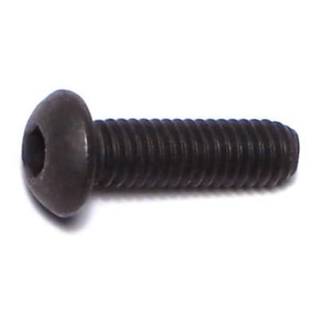 4mm-0.7 x 14mm Black Oxide Class 10.9 Steel Coarse Thread Button Head Hex Socket Cap Screws