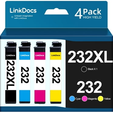 232XL Ink Cartridge for Epson 232 Ink Cartridges for Epson Ink 232 for Epson Expression Home XP-4205 XP-4200 Workforce WF-2930 WF-2950 Printer (Black Cyan Magenta Yellow, 4 Pack)