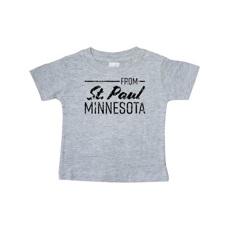

Inktastic From St. Paul Minnesota in Black Distressed Text Gift Baby Boy or Baby Girl T-Shirt