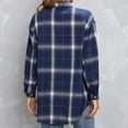 thumbnail image 5 of jsaierl Women's Classic-Fit Long-Sleeve Lightweight Plaid Flannel Shirt Tartan Lapel Button Down Jacket Shirt with Chest Pocket, 5 of 8