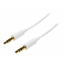 StarTech.com MU1MMMSWH 3.3 ft [1 m] 3.5mm Stereo Audio Cable - Male to Male