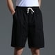thumbnail image 1 of pstuiky Pantalones cortos cargo para hombre, Pantalones cortos casuales de algodón con cordón y cintura elástica para hombre Pantalones cortos de golf, 1 of 7