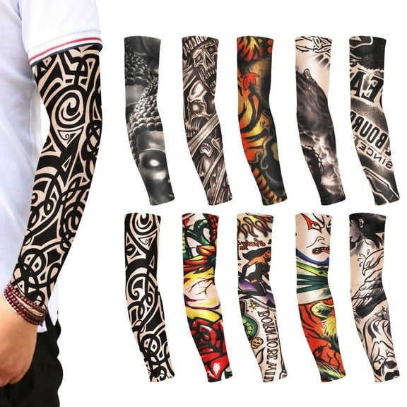 10/5Pcs UV Protection Cooling Arm Sleeves Cover for Women and Men, Sun Sleeves Cover for Biking, Gardening, Driving, Fishing, Golf, Hiking