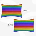 thumbnail image 2 of Pofeuu Colorful Glitter Rainbow Print Polyester Microfiber Plush Pillowcases, Super Soft and Cozy Pillow Case Covers with Envelop Closure（Pillow core not included）-20"x30", 2 of 6