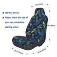 thumbnail image 3 of Wukai Dinosaur Full Set Car Seat Covers with Soft Padding Universal Auto Front Seats Protector and Cushion Mat, 3 of 5