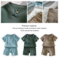 thumbnail image 3 of Kids Short Sleeve Soft Gauze Fabric Breathable Summer Set - Boy and Girl Short Sleeve T-shirt Suit, 3 of 7