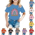 thumbnail image 3 of Girls Easter Top Trendy Soft White Bunny Print Summer Easter Tshirt Children Easter Tees Outfit Crew Neck Short Sleeve T-Shirt Top, 3 of 4