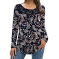 thumbnail image 5 of FOLUNSI Women's Plus Size Tops Long Sleeve Lace Pleated Blouses Tunic Tops New Arrivals M-4XL, 5 of 6