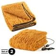 thumbnail image 3 of Stalwart Heated Blanket 2-Pack - USB-Powered Sherpa Throw Blankets for Travel, Home, Office, or Camping - Bronze, 3 of 4