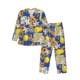 thumbnail image 1 of Fotbe Sicilian Style Pijama de Hombre con Estampado de Manga Larga, Conjunto de 2 Piezas, Ropa de Dormir Suave y Cómoda con Bolsillos-Large, 1 of 7